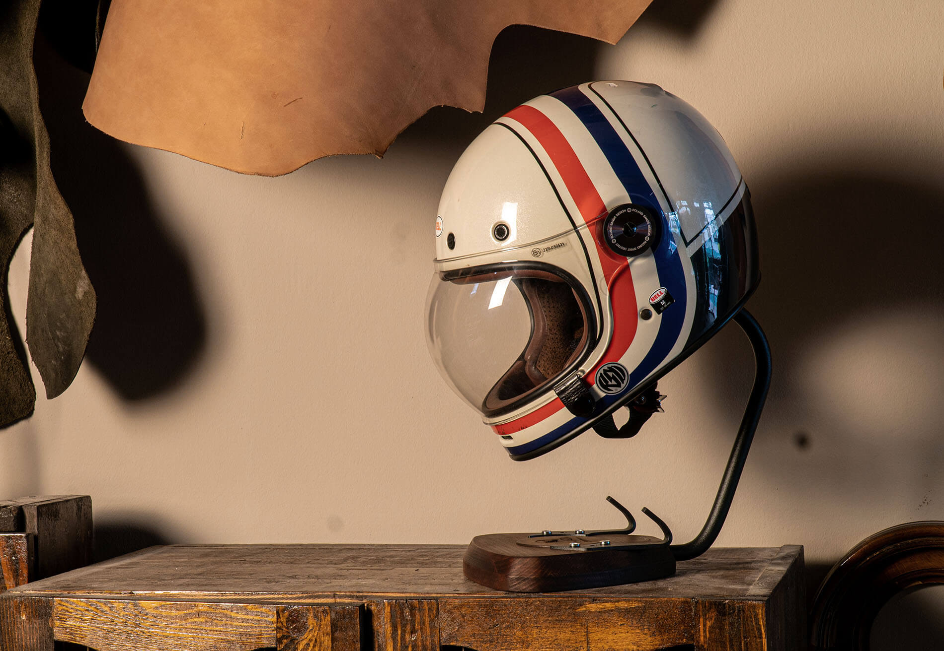 bell bullitt rsd viva helmet HANDMADE TWO WAY HELMET HANGER