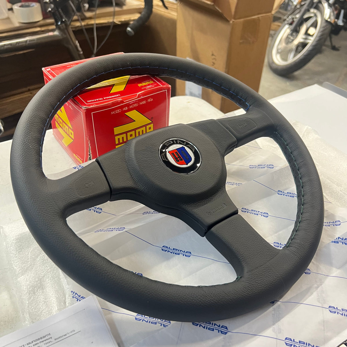 Genuine ALPINA e30 Package:  Steering wheel | Shift Knob | Emblem